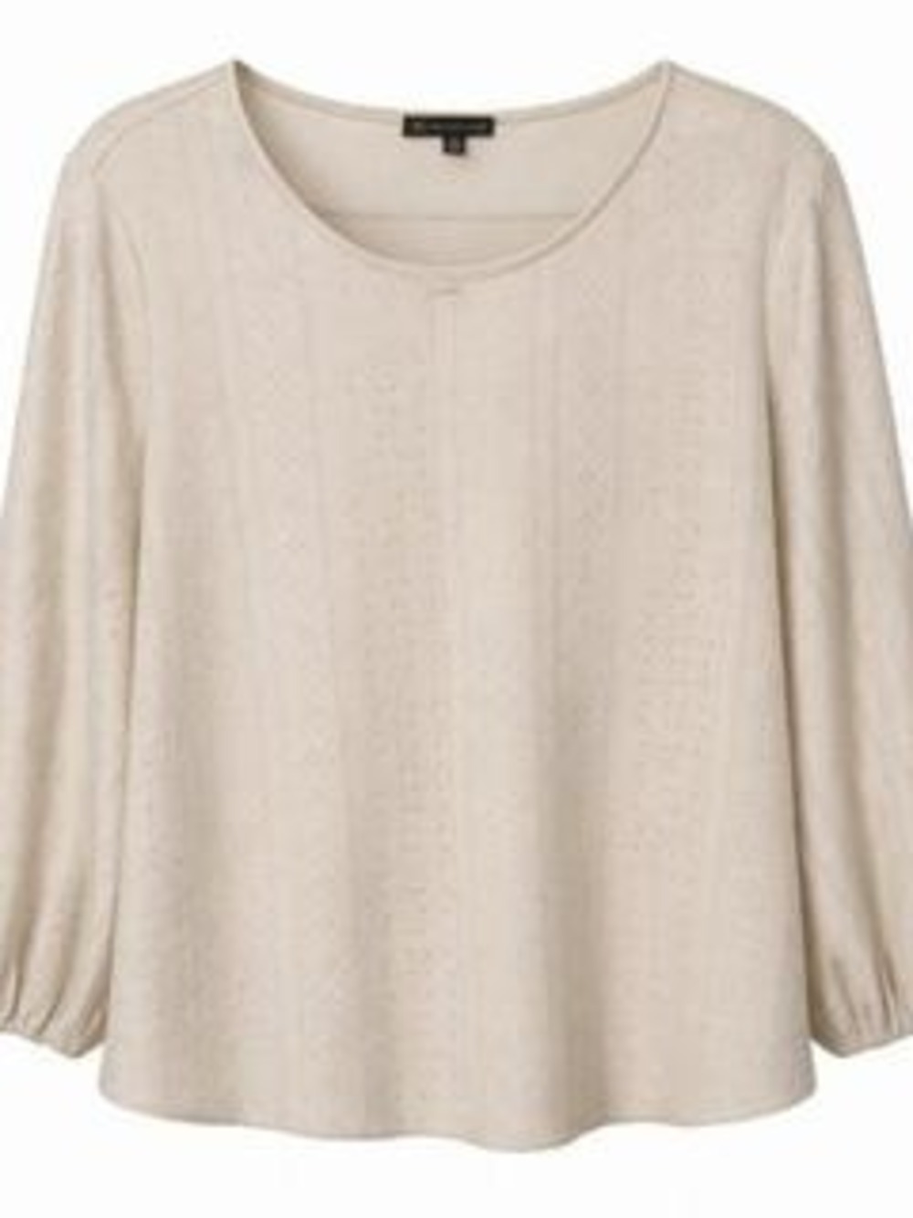 Adrianna Papell Women's Eyelet Blouse M Beige